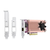 QNAP QM2 SERIES, 2 X PCIE 2280 M.2 SSD SLOTS, PCIe 3 X 8, 1 X AQC113C 10GBE NBASE-T PORT