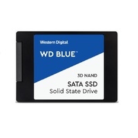 Western Digital WESTERN DIGITAL Blue 500GB 2.5' SATA SSD 560R/530W MB/s 95K/84K IOPS 200TBW 1.75M hrs MTBF 3D NAND 7mm 5yrs Wty ~WDS500G2B0A