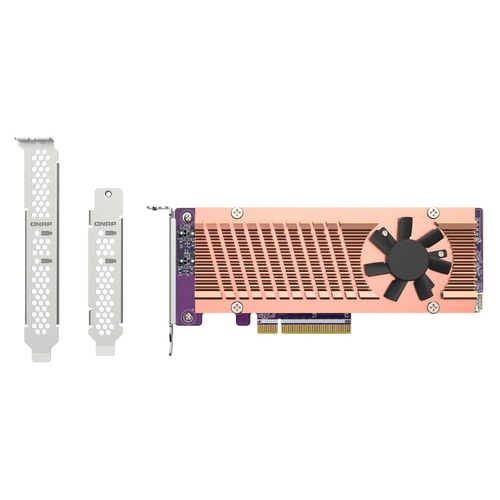 QNAP DUAL M.2 22110/2280 PCIE (Gen3 x 4) NVME SSD EXPANSION CARD