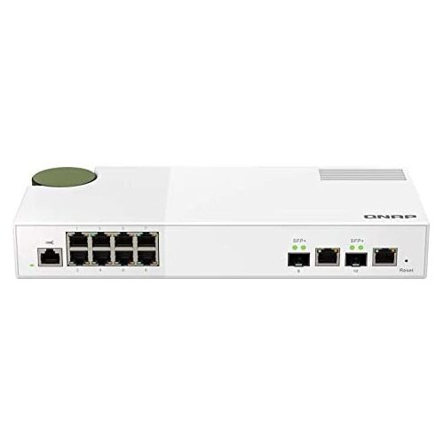 QNAP QSW-M2108-2C, 8 port 2.5Gbps, 2 port 10Gbps SFP+/ NBASE-T Combo, web managed switch,  2 Years WTY
