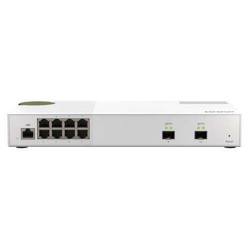 QNAP QSW-M2108-2S 8-Port 2.5GbE & 2-Port 10GbE SFP+ Managed Desktop Switch