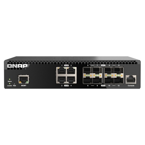 QNAP QSW-M3212R-8S4T 8-Port Half-width rackmount 10GbE SFP+ L2 managed switch
