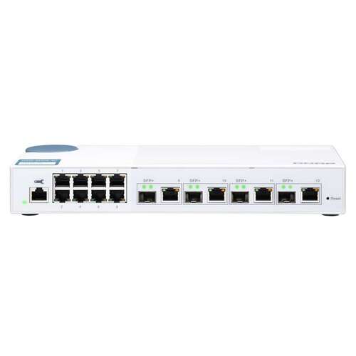 QNAP QSW-M408-4C, 8 port 1Gbps, 4 port 10G SFP+/ NBASE-T Combo, web management switch