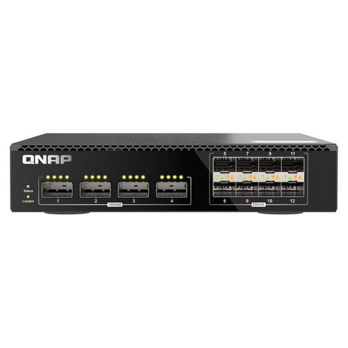 QNAP QSW-M7308R-4X 10GbE 12 Port Half-width Rackmount 100GbE L2 Managed Switch