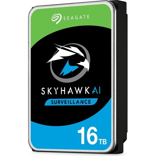 Seagate 16TB 3.5" SkyHawk AI Surveillance SATA HDD 256MB Cache, 7200RPM