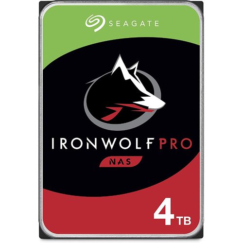 SEAGATE IronWolf Pro, NAS, 3.5" HDD, 4TB, SATA 6Gb/s, 7200RPM, 256MB Cache - ST4000NT001