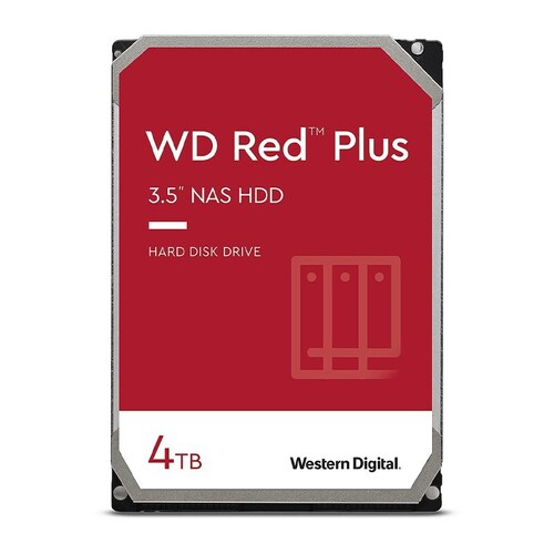 Western Digital WD 4TB  Red Plus WD40EFPX - 3.5" HDD Internal - SATA (SATA/600) CMR Method - 5400rpm