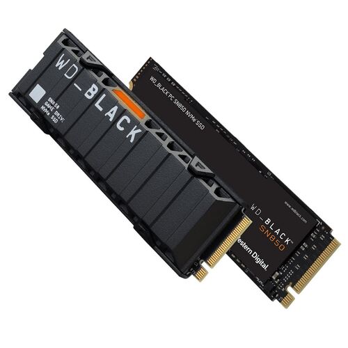 WD Black SN850 WDS500G1XHE 500GB NVMe M.2 PCIe Gen4 SSD - With Heatsink